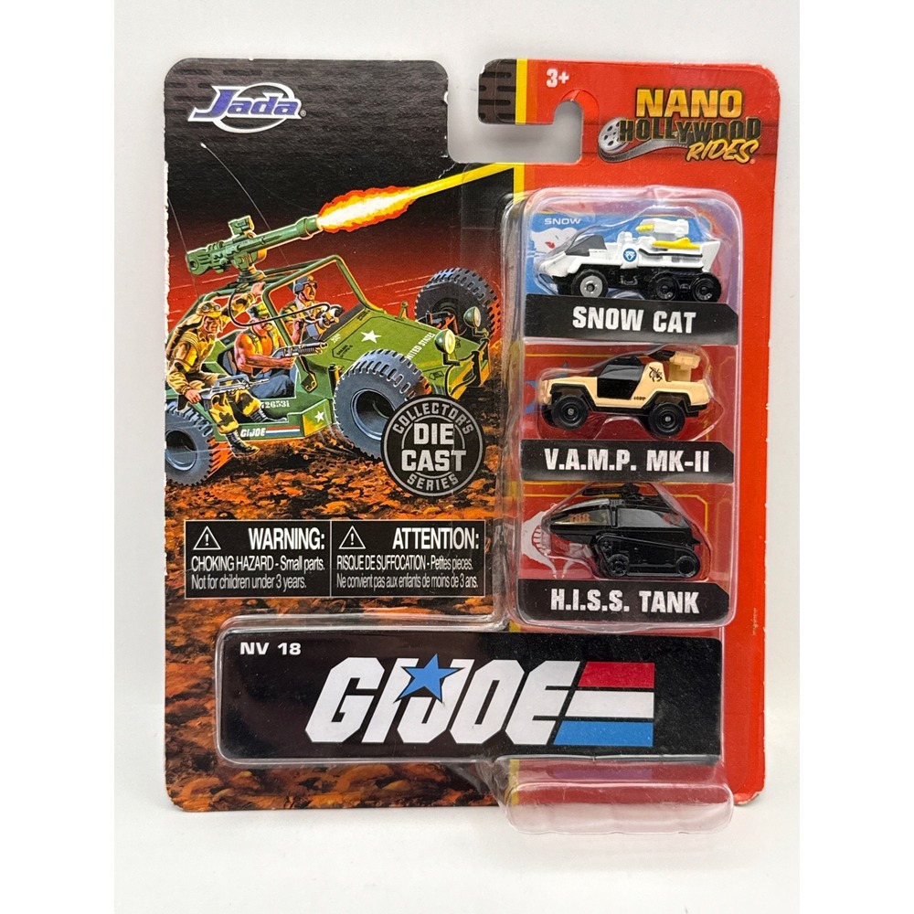 Jada Nano Hollywood Rides GI Joe Die-Cast 3-Pack Snow Cat VAMP MK-II HISS Tank